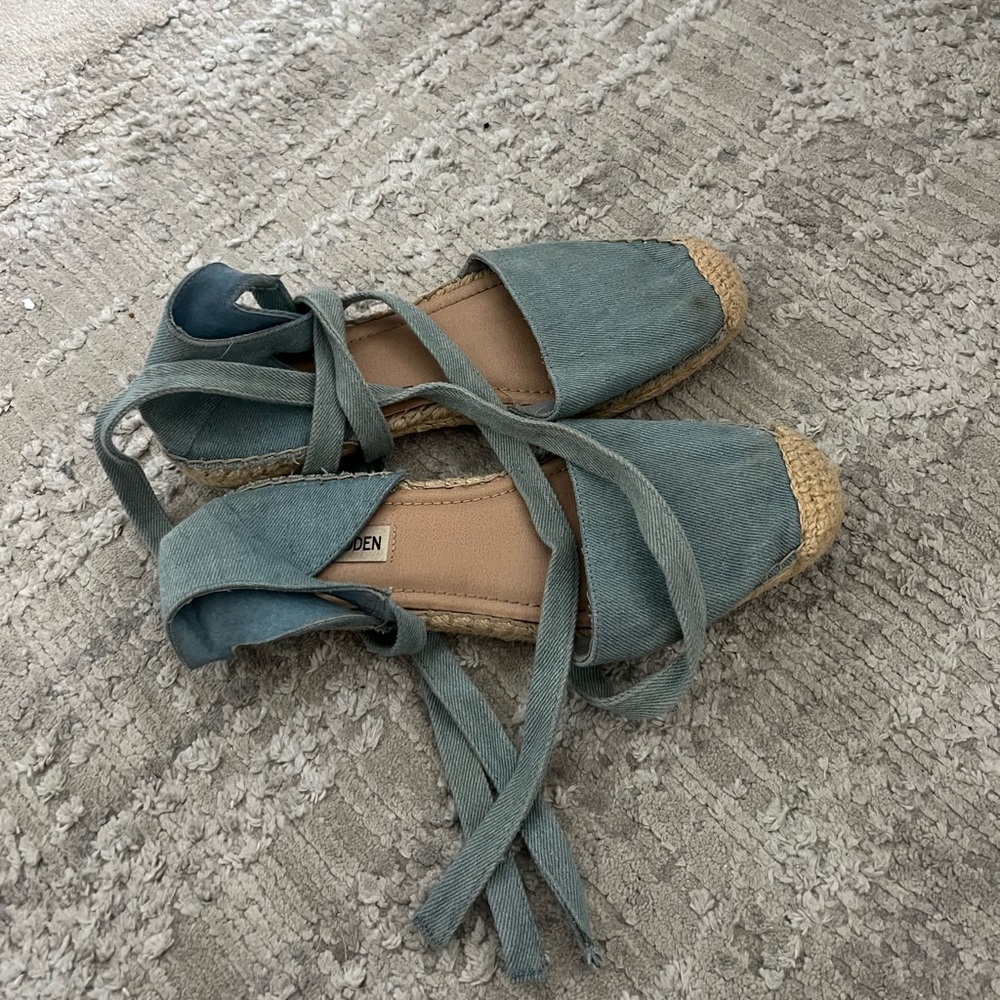 Steve Madden Blue Espadrille Flats